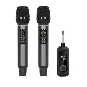 Wireless Microphone Rechargeable One-to-Two Home KTV Sound Card Stage Live Karaoke Cross-Border Professional Handheld Microphone