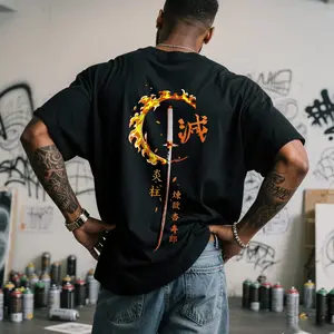 [Tiktok Shipping]Demon Slayer Unisex Summer outfits men streetwear 80s 90s graphic tees cotton Anime tank tops men gifts