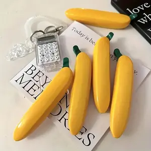 Creative Banana Design Ballpoint Pen, 6 Counts Cute Banana Ballpoint Pen, Writing Pen for Office School Student, funny teacher pens, Office Stationery & Supplies