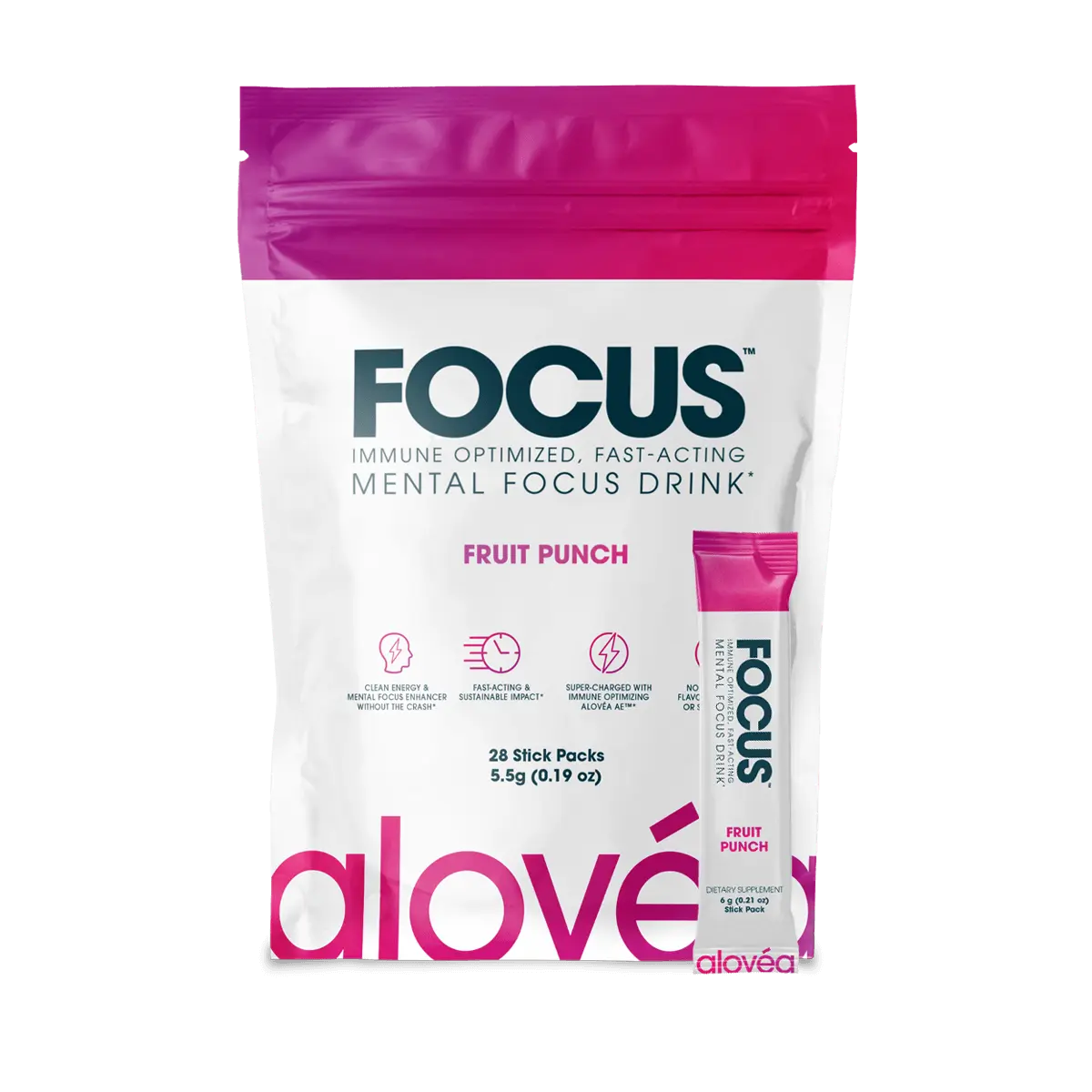 Alovéa Focus - Immune Optimized Mental Focus Drink with Acemannan