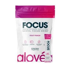 Alovéa Focus - Immune Optimized Fast Acting Mental Focus Drink with Acemannan for Brain Energizing