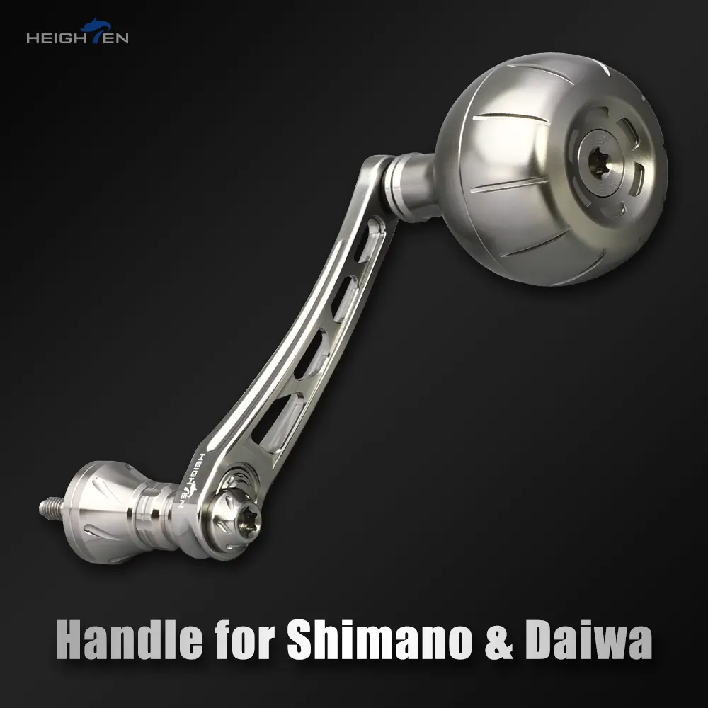 HEIGHTEN Aluminum  Single Handle Adjustable 65mm-70mmAxle Distance with  diameter Knobs 38mm & 42mm Fits DAIWA Shimano Stella Spinning Reel Replacement Parts Bass Fishing