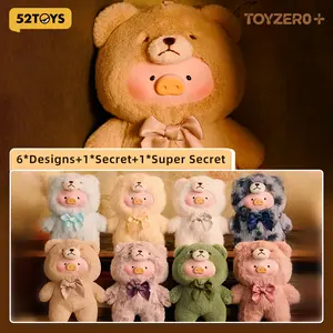 52TOYS Lulu The Piggy Teddy Lulu Collectible Toy Kawaii Creative Gift Room Decor Desktop Decoration Gift for Birthday Party