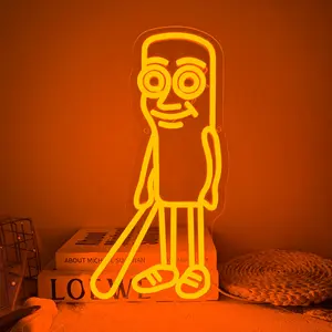 Italian Brainrot Neon Sign, Tung Tung Tung sahur Neon Light Dimmable Funny Figures Neon Light Stick Person Tire Person Wall Sign for Bedroom Club Cafe Bar Collectors Aesthetic Décor Funny Fans Gifts(12.9*12.2in)