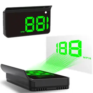 【FathersDayGift】KUOWEIHUD K1 Car Head-Up Display (HUD) - GPS Digital Speedometer, Odometer (MPH) for Cars, Trucks, Motorcycles - Automotive Electronics Accessory