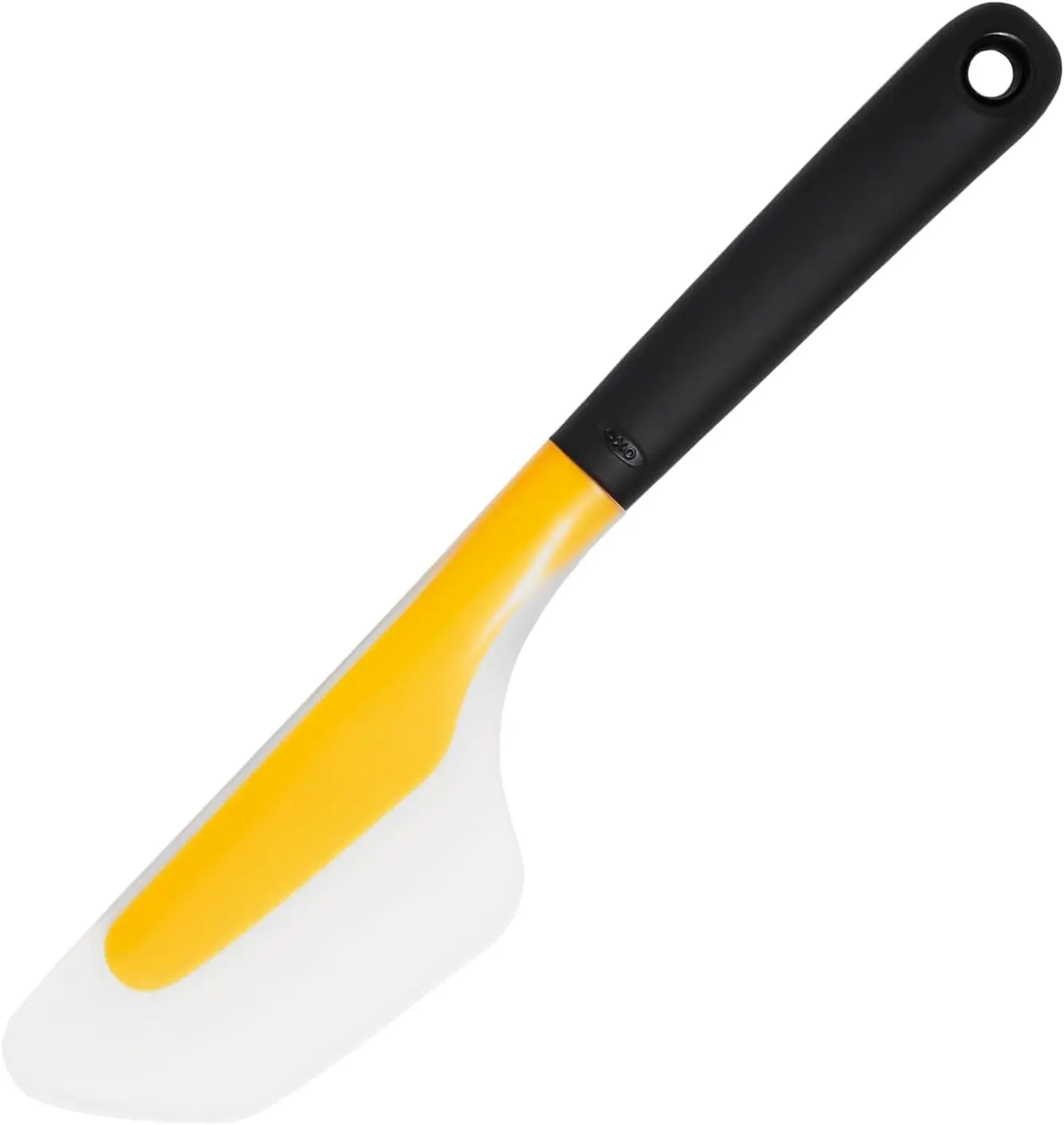 OXO Good Grips Small Flip and Fold Silicone Omelet Turner Mini High Heat Resistant Yellow Black Flexible Head Non Slip Grip
