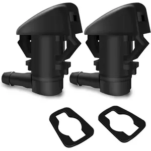 2 PCS Front Windshield Washer Nozzles, Front Windshield Washer Nozzle Wiper Spray Kit For Jeep,Chevy, Replaces: 55157323AA, 55157352AA, 55372143AB, 68260443AA, 55079049AA, 15247800