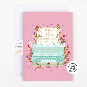 Endless Best Mother's Day Card with Glitter and Sticker Surprise