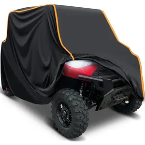 UTV Cover 4 Seater,  Cover Compatible with Polaris Ranger Crew 1000 900 570 800 General RZR Talon Teryx 4-Door with Reflective Strips Heavy-Duty 420D UTV Full Weather Cover