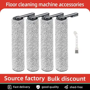 Brush and Filters Replacement Parts Accessories Compatible for Tineco Floor ONE S5/Floor One S5 Pro Cordless Vacuum Cleaner, 4 Roller Brushes, 1 Cleaning brush