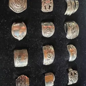 Antique silverware rings