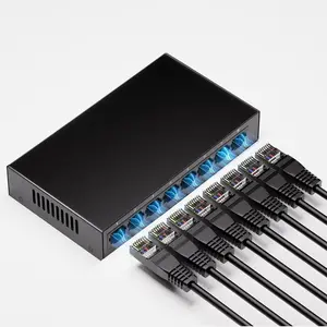 Gigabit Ethernet , Unmanaged Ethernet Splitter,  Office Network Hub | Auto-Sensing Ports | Plug & Play | Silent Operation | Black Metal Case | Limited Lifetime Protection (8-Port)