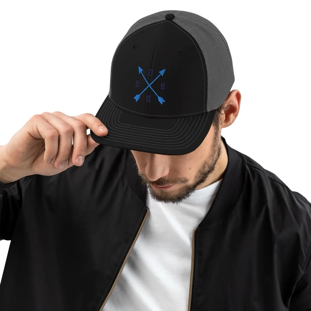 BOSS Design Men's Trucker Hat Baseball Cap with Adjustable Strap, Classic Trucker Style Design, Available in Various Colors