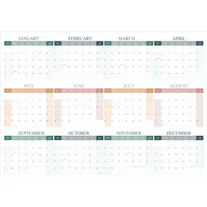 Yearly Wall Calendar 2026, Full Year Wall Calendar 2026  Page, Large Colorful Calendar  Glance, Horizonal, 32?X45?(Open), Paper Folded