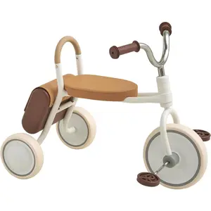 Kid's Tricycle Push Ride On Toys for 1-4 Year Kids First Birthday Gift Toddler First Trike (White)