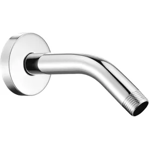 Shower Arm with Flange, 6 Inches Wall Mount Replacement Shower Head Arm For Fixed Shower Head and Handheld Showerhead, Chrome