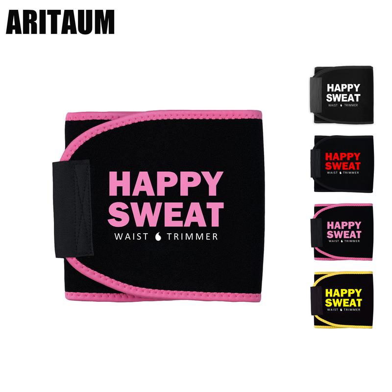 Aritaum Happy Sweat Belt with Lumbar Support | Perfect for High-Intensity Gym & Outdoor Workouts Unisex Exercise Waistband Waist Trainer Trimmer