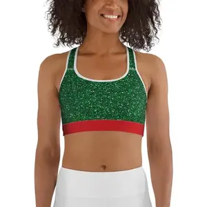 Glittery Green Sports Bra