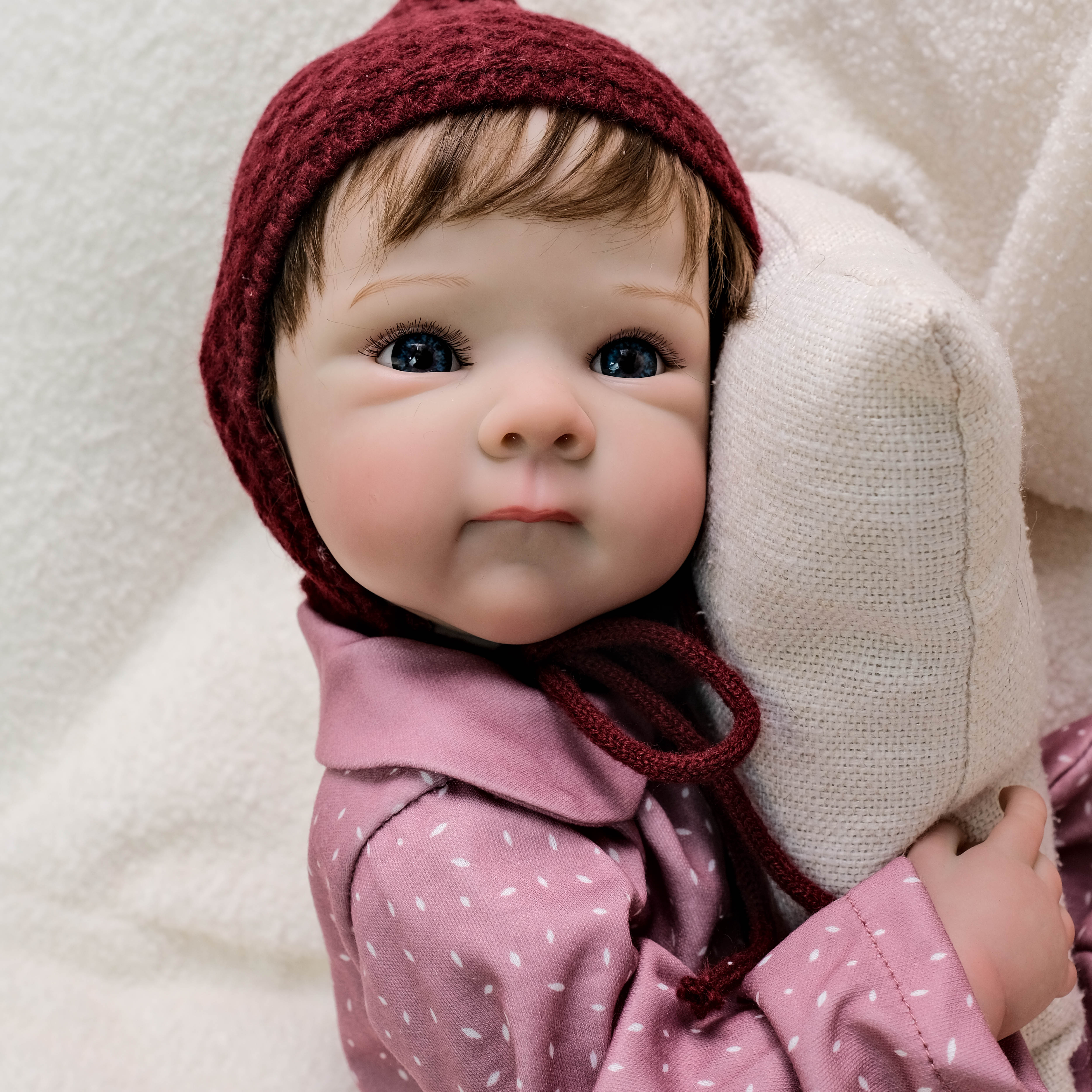 Newborn Baby Girl Doll Bettie 18 inch Full Vinyl Body Reborn Babydolls Blue Eyes Adorable Face Great Birthday Gift for Children or Collectors