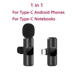 New Wireless Lavalier Microphone Portable Audio Video Recording Mini Mic For iPhone Android Live Broadcast Gaming Phone Mic 2026