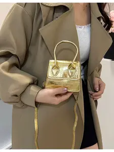 Women's Elegant Glittering Handbag, Fashionable Snakeskin Print Crossbody Bag for Daily Used, Casual Trendy Versatile High-quality Daily Commuting Bag