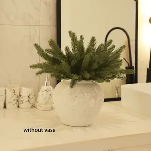 24pcs Mini Pine Branches for Winter Christmas Decorations, Home Room Table Centerpiece DIY Crafts, Festive Holiday Decoration Supplies