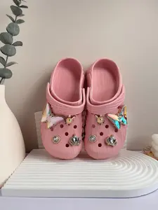 Women's Cute Butterfly Decorated Slides, Casual Soft Comfortable Non-slip Slippers, Summer Beach Slippers, Thick Sole Slippers for Indoor & Outdoor Wear, Walking Shoes