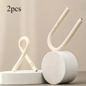 2PCS GentleGlow Free Bending Hook Multi-Function Utility Hooks for Hanging, Beige, Fold-able Aluminium Hangers Hangable