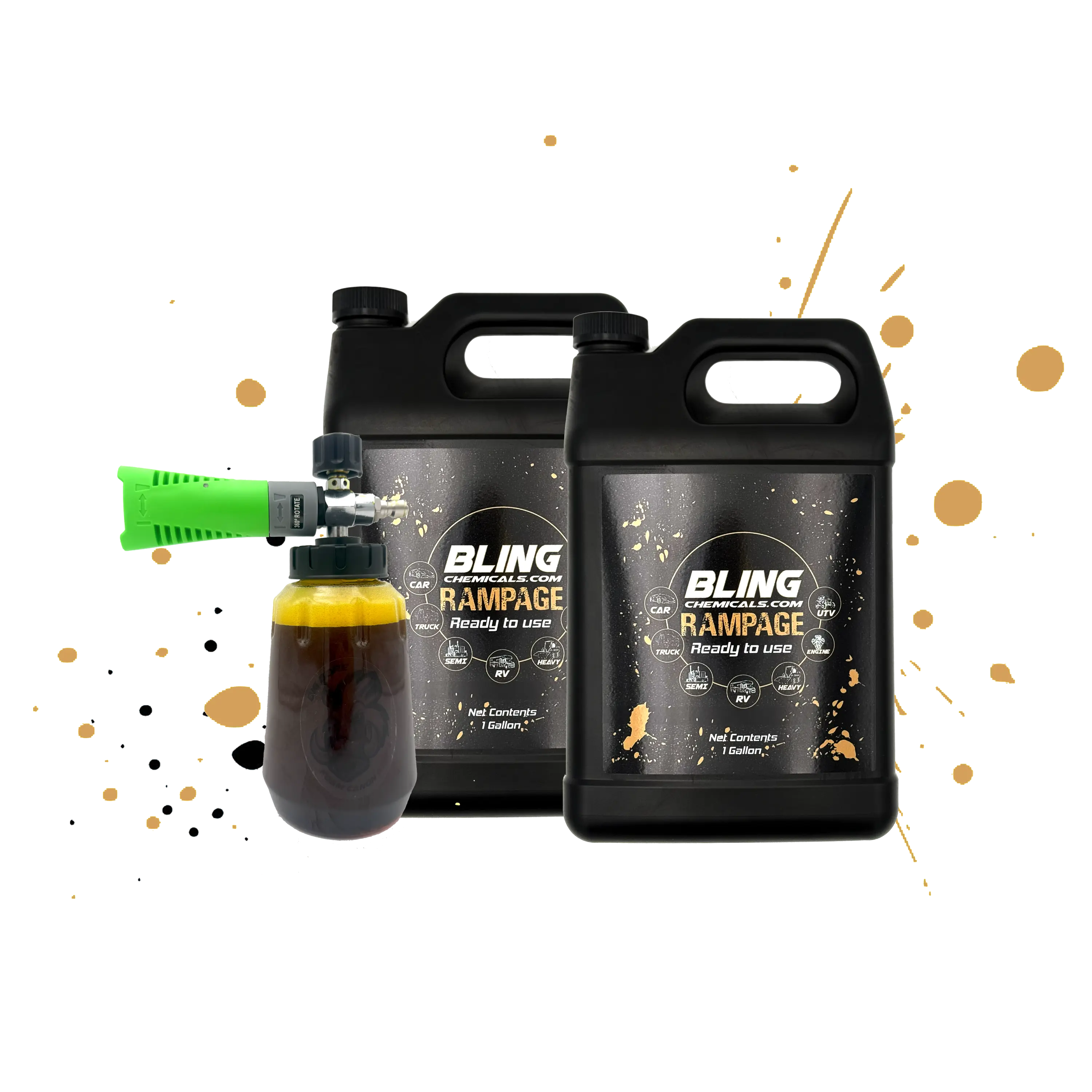 2- Gallon jugs with Big Boar Foam Cannon 