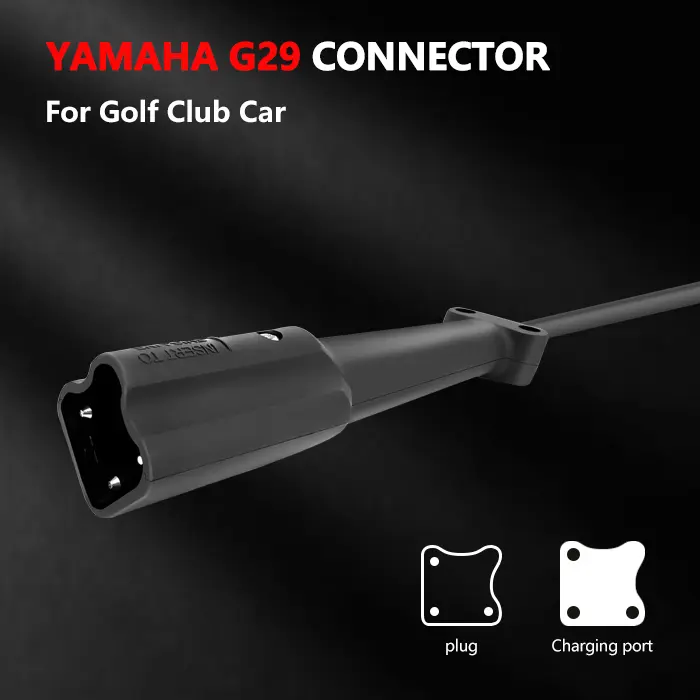 Golf Cart Charger 3 Pin DC Plug Connector for Yamaha G29 Drive Golf Cart 36/48V.