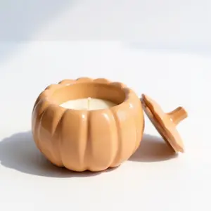 Pumpkin Chai Candle - Decorative Pumpkin-Shaped Candle with Fresh Scent