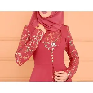 Plus Size Fashion Printed High Waist Long Floor-Length Dress Without Headscarf