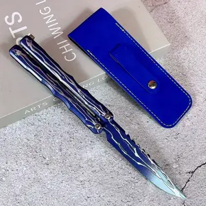 9.4inch 24cm Metal Blue Katana Action Figurine Long Sabre Anime Cosplay Prop Accessories Ninja Knife Blade Original Samurai Sword Sabre Real Size Japanese Katana Halloween Party Photograph Prop Collection Gift