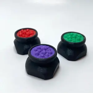 Red, Green and Purple Cauldron Keycaps - Halloween Gaming Keyboard Accessories