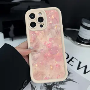 Phone Case for iPhone 17 16 Pro Max 15 Plus 14 13 12 11 XS XR Butterfly Pink Anti-Scratch Shockproof Soft Silicone Protective Cover