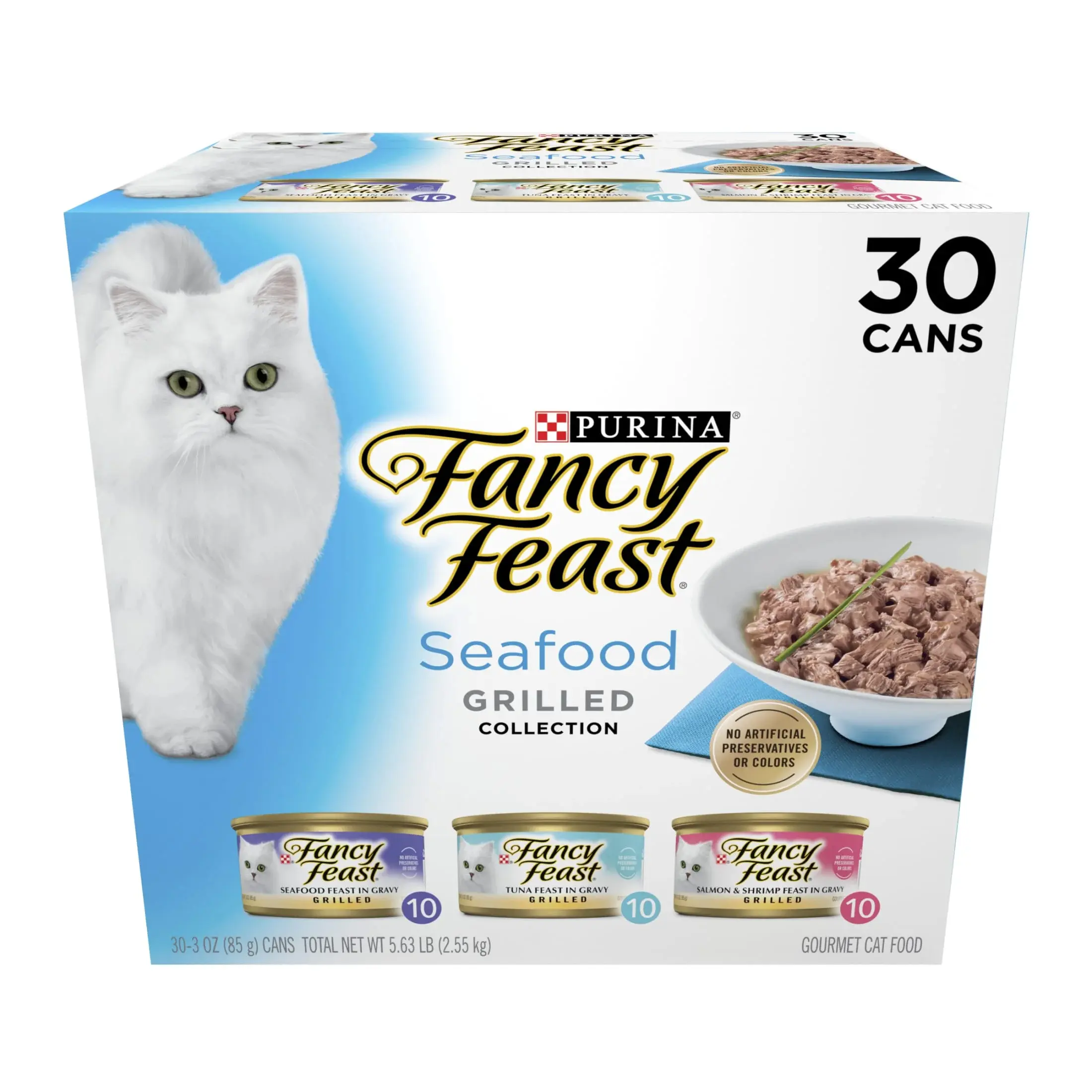 Grilled Kitten Food, Wet Cat Food, Seafood, 3 oz Cans (30 Pack)
