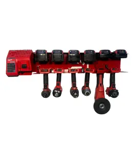 Heavy-Duty Locking Drill & Battery Charging Station – Compatible with Milwaukee 18V