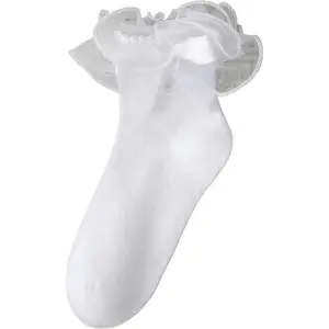 Lace Ruffle Frilly Socks for Women - White Lace Ankle Socks Girls/Women Princess Socks
