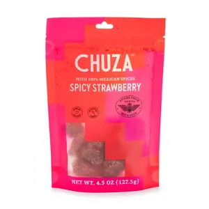 CHUZA Spicy Dried Snacks - 100% Mexican Spices, Spicy Strawberry, Spicy Pineapple, Dried Cactus, Spicy Mango,4.5/3.5 oz, Ideal for Snacking or Dried Fruit Collection