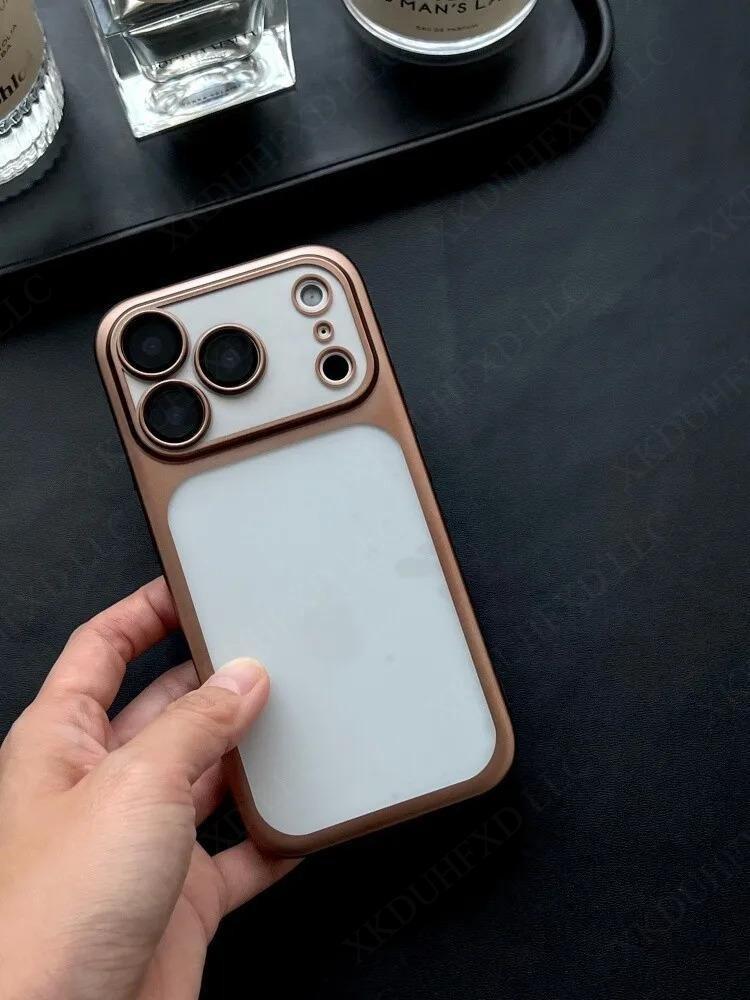 UV Coating Nano Matte Translucent Hard PC Case for iPhone 17 Air 16 pro max cases 15 13 12 11 Pro Max Ultra Thin Plating Frosted Bumper Cover