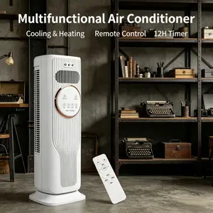 Energy Efficient All Season Bladeless Fan Heater with 12H Timer & Wide Angle Airflow
