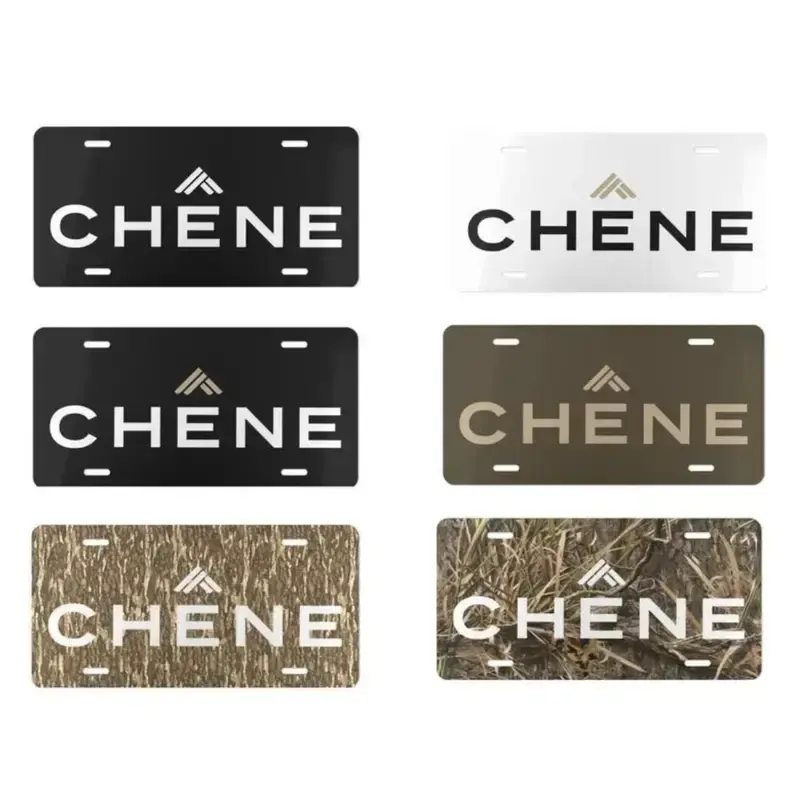 CHENE Camo Aluminum Decorative Vanity Plate - 12x6 in Rust-Proof Metal Tag, Vehicle Accessories with Customization, Fits RVs/ATVs for US Cars, Trucks, Ideal Gift for Vehicle Enthusiasts