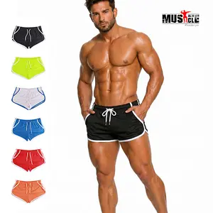 Men's 3-Inch Inseam Quick-Dry Mesh Drawstring Shorts - V-Cut Sides, Elastic Waistband, 2 Side Pockets, 100% Polyester, Lightweight Breathable, Men’s Mesh Casual Shorts, for Running, Casual Wear