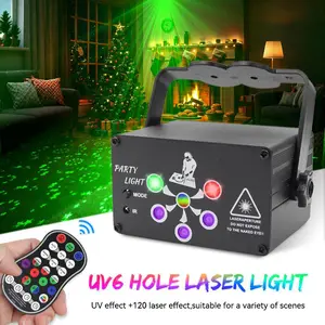 DJ Disco Stage Party Lights, LED Sound Activated Laser Light RGB Flash Strobe Projector with Remote Control for Christmas Halloween Decorations Karaoke Pub KTV Bar Dance Gift Birthday Wedding Adjustable Rgb Lighting Adjustable Brightness Led