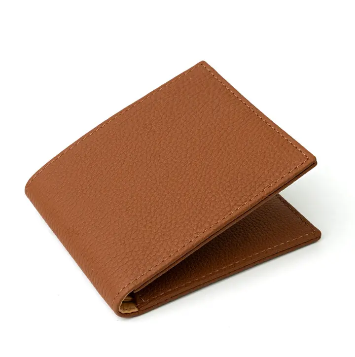 PEGAI Malcolm Leather Wallet - Shrunken Calf Miel - Handcrafted in Ubrique Spain - Togo Calfskin - 6 Card Slots - Hidden Pockets - Bill Compartment - Signature Collection
