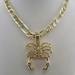 42 - Scorpion Pendant & Chain - 18K Gold Laminated Stylish Unique Design Durable Material Versatile Accessory for Jewelry Collection