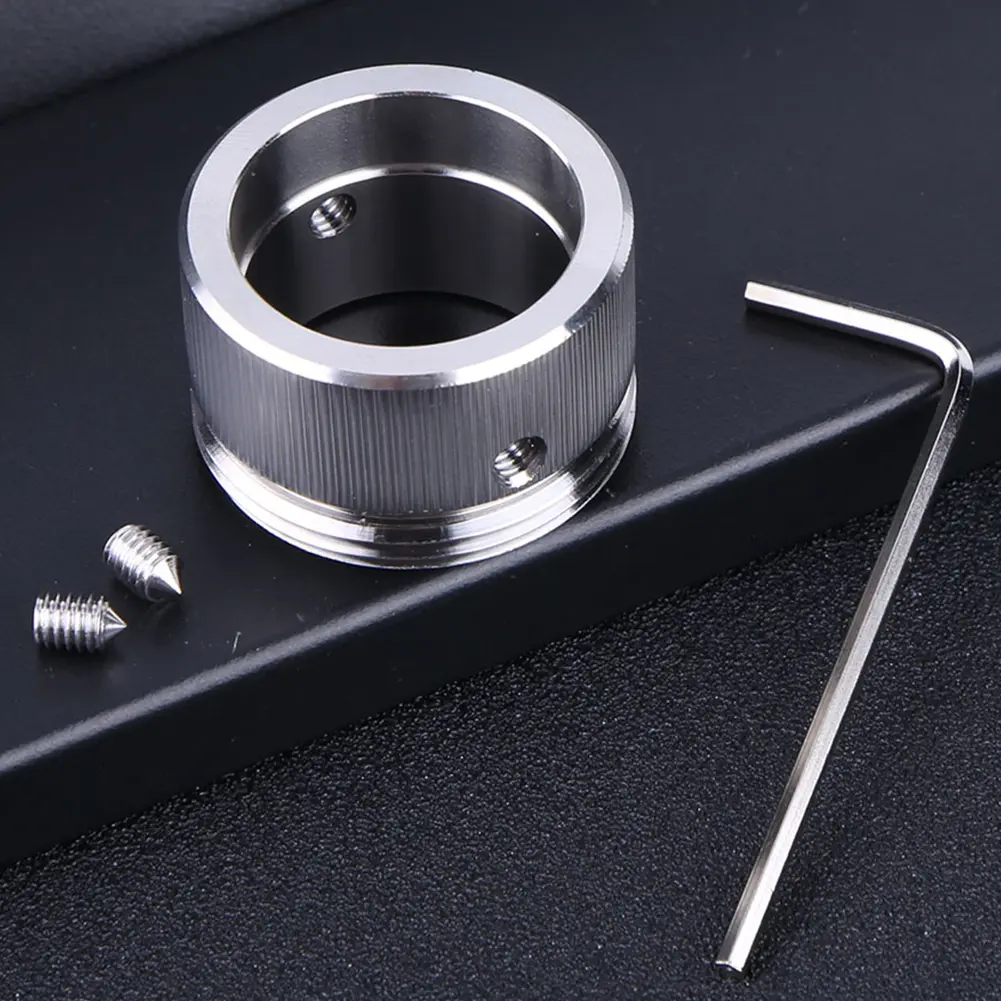 Stainless Steel Thermostat RA Adapter with Vertical Stripes - 1 Heat Valve Adapter Set, 30x30x19 mm, M30x1.5 Thread, Ergonomic Grooved Handle, Rustproof, Wide Compatibility, Reliable Performance in Any Setting for Kitchen & Bathroom Radiators