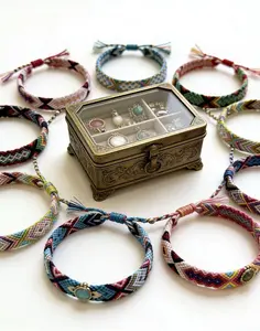 12Pcs Handmade Bohemian Woven Bracelet Set | Adjustable Friendship Bracelets for Women Men | Beach Vacation Jewelry Gift