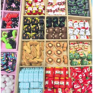 Random 25/50pcs 3D Silicone Cartoon Cute Focal for DIY Craft Bead Assortment Bead Mix for Beadable pen/keychain Jewelry summerwins
