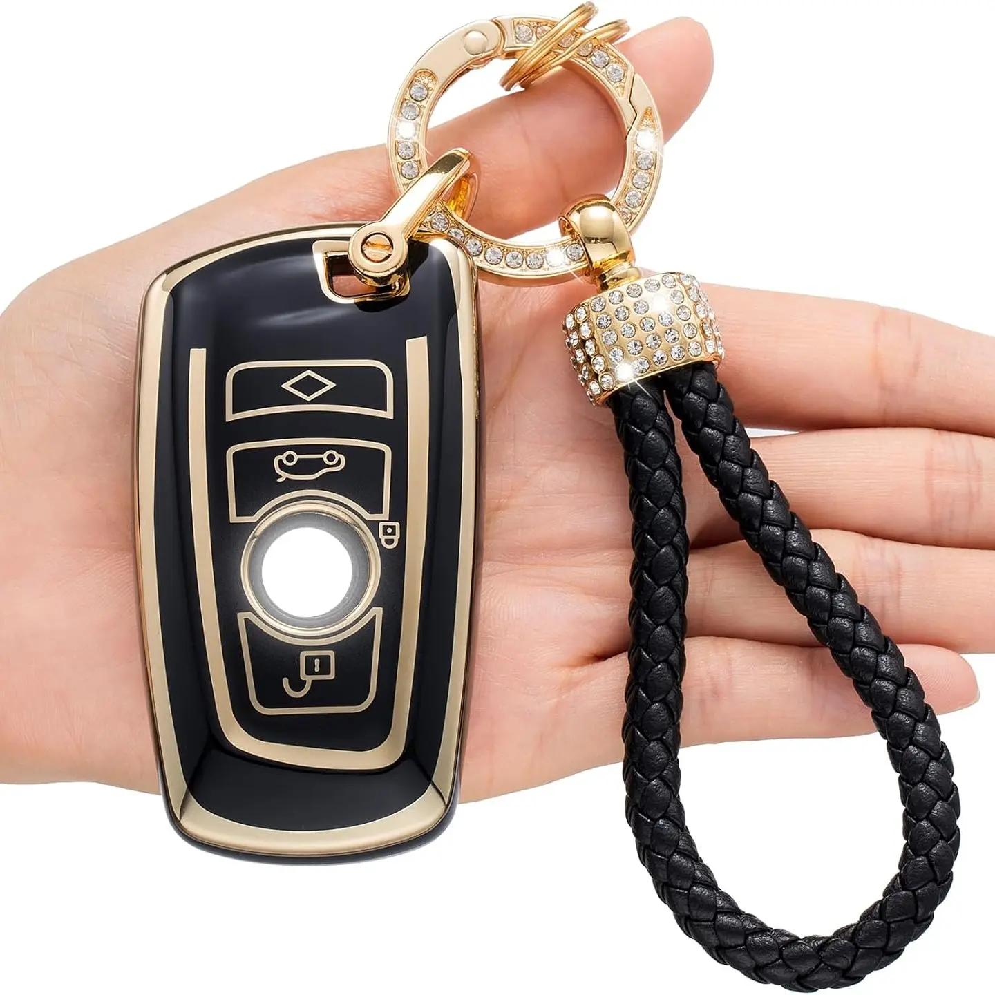Bmw Keychain Case Soft Tpu Car Key Holder Car Key Cover Stylish Keychain for F30 F45 F55 G20 G30 X1 X3 X4 X5 X6 X7 3 Series 5 Series 7 Series 8 Series M5 M6 Gt Series Key Covers For Car Keys